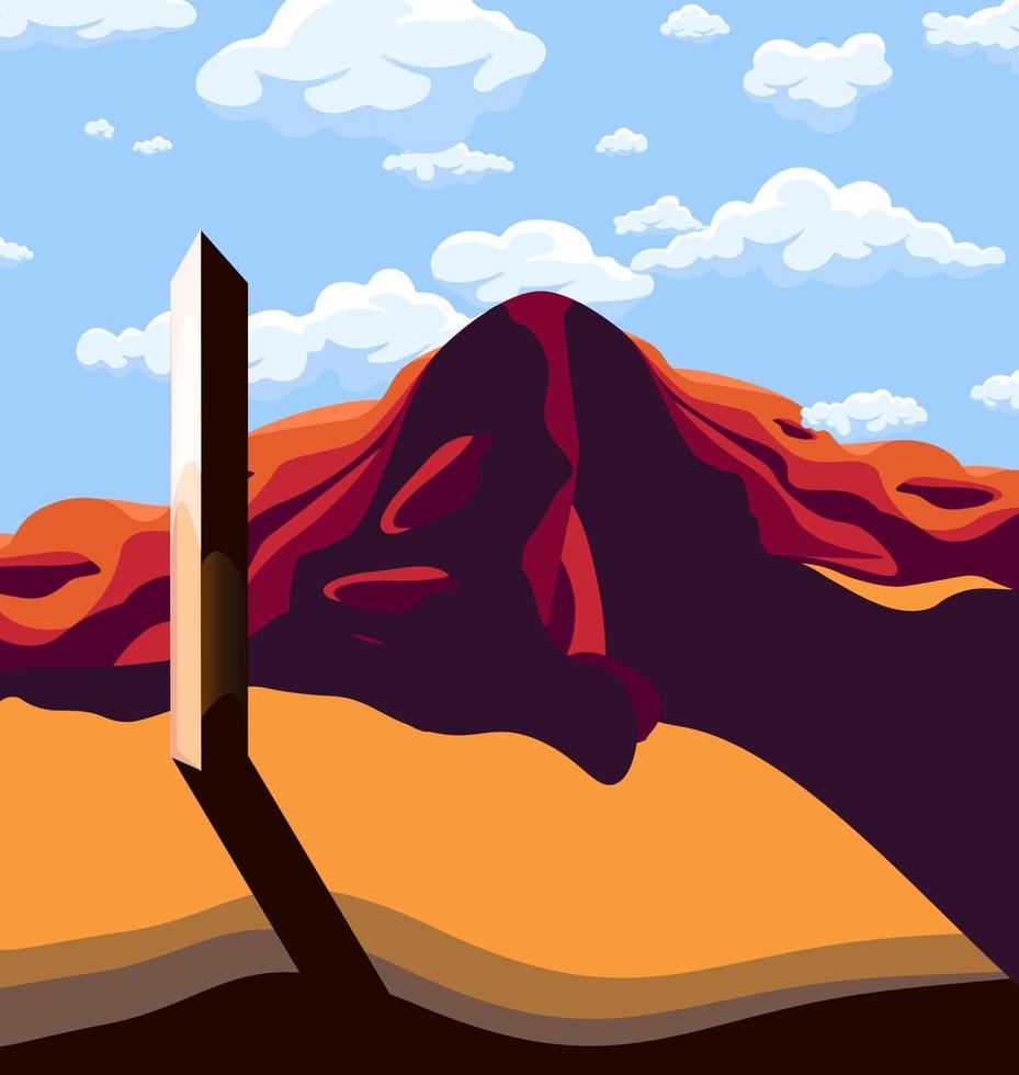 imagen vectorial del monumento monolito de utah vector