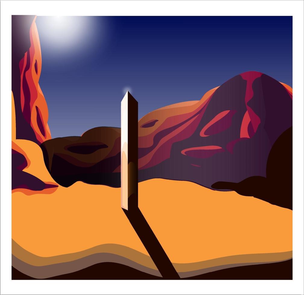 vector image of the utah monolith monument