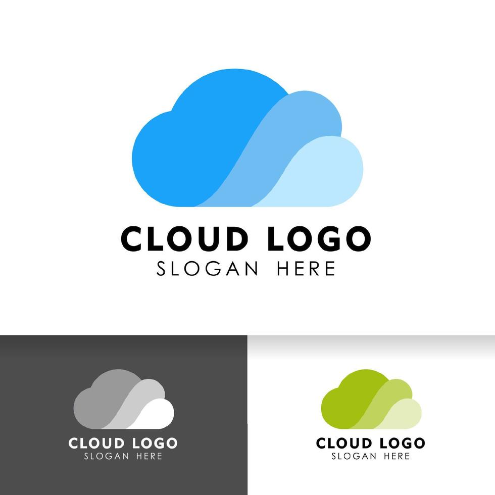 Cloud logo design template vector icon symbol.