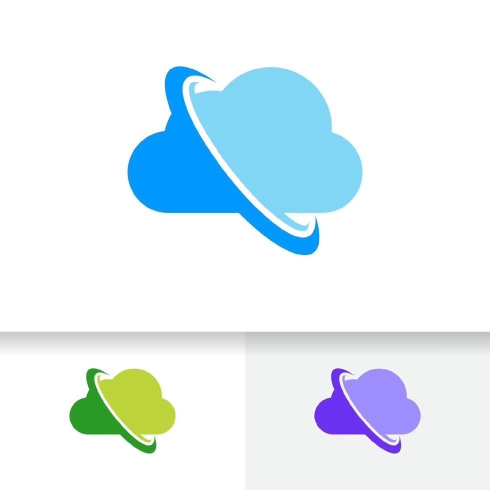 Cloud logo design template. Cloud data server icon logo template. vector