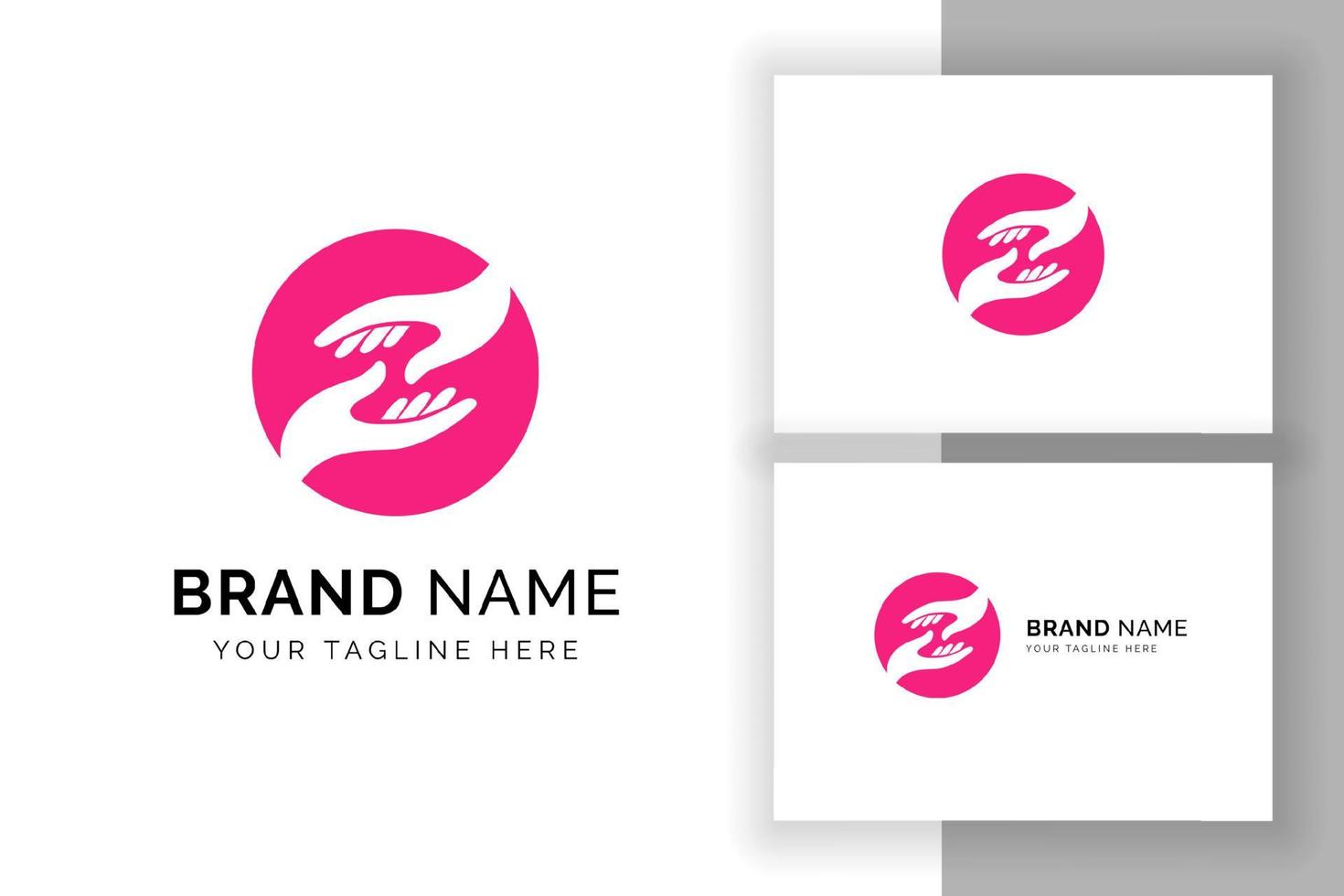 hand care logo design template. hand care vector icon illustration