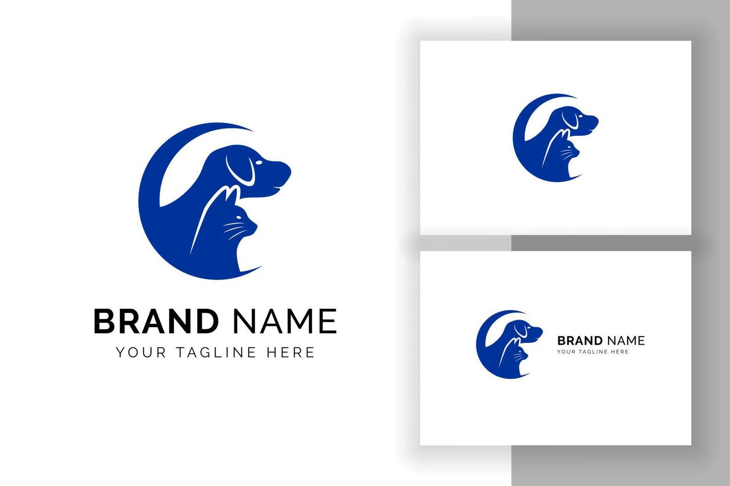 plantilla de diseño de logotipo de tienda de mascotas. icono de vector de diseño de logotipo de casa de mascotas