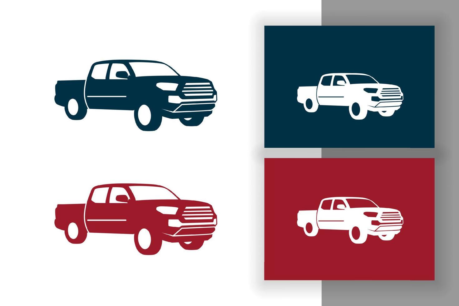 Car pickup icon vector design. Truck vector silhouette.