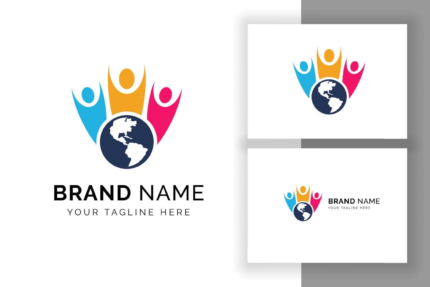 Social relationship and human community logo symbol design template. vector