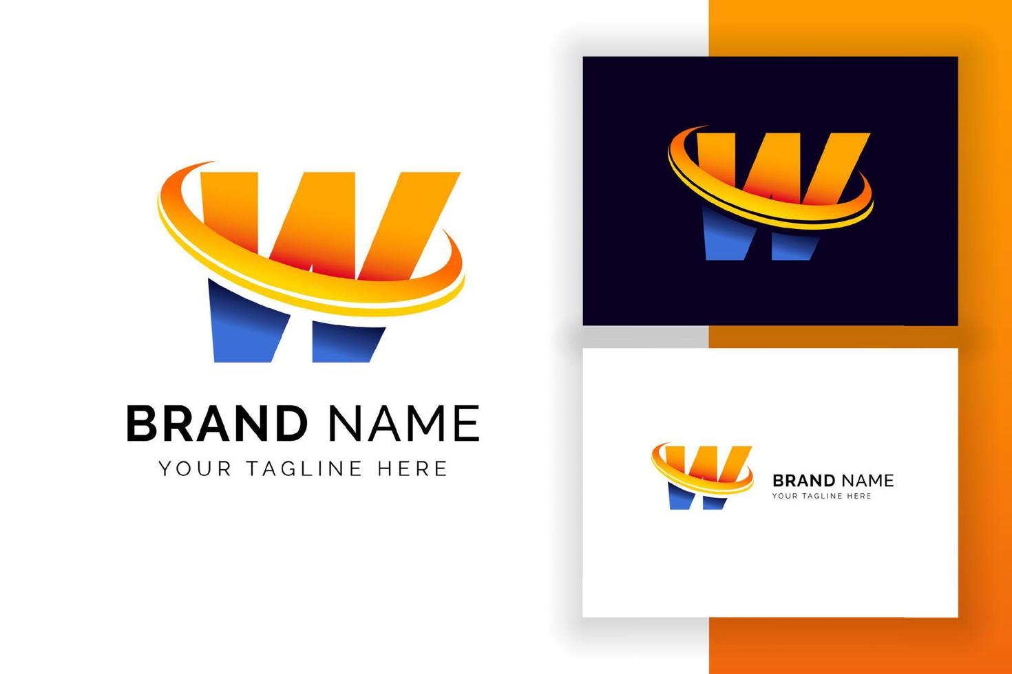 Digital letter W Logo design template. Techno alphabet letter icon. vector