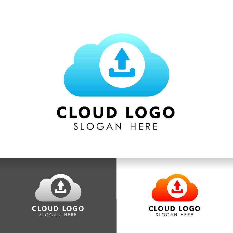 upload cloud tech icon design. cloud vector element
