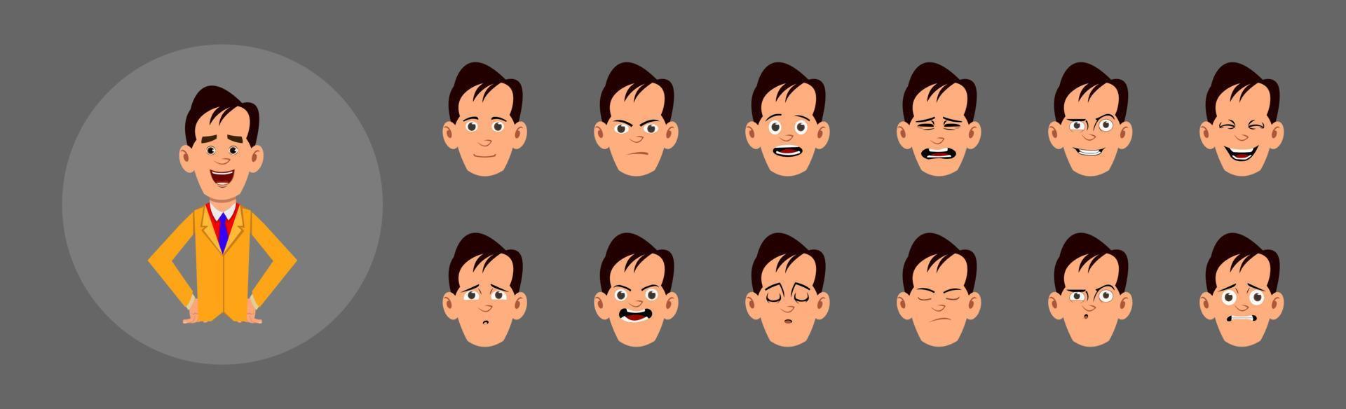 People showing emotions set.  Different facial emotions for custom animation, motion or design.People showing emotions set.  Different facial emotions for custom animation, motion or design. vector