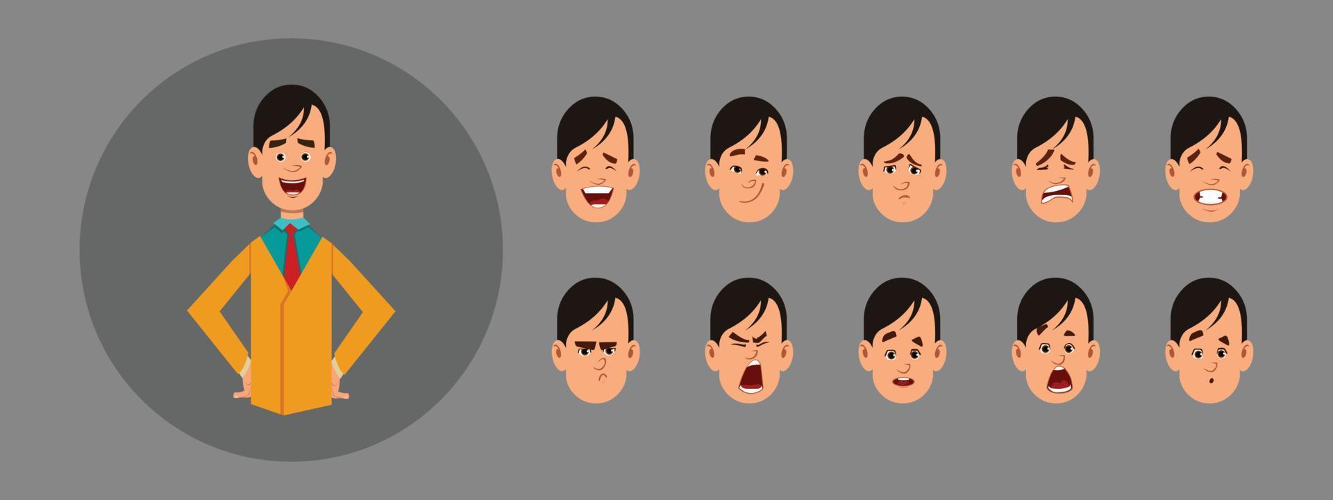 personas con diferentes emociones. vector