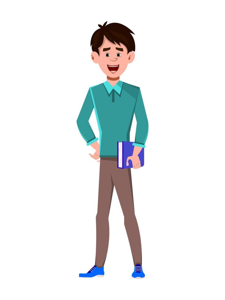 Businessman holding a book vector