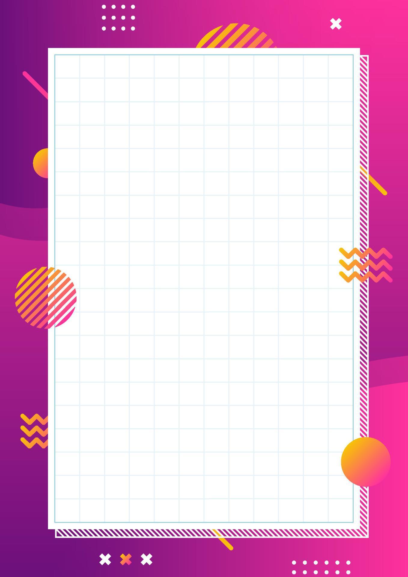 Colorful gradient Memphis style background in A4 Scale Abstract