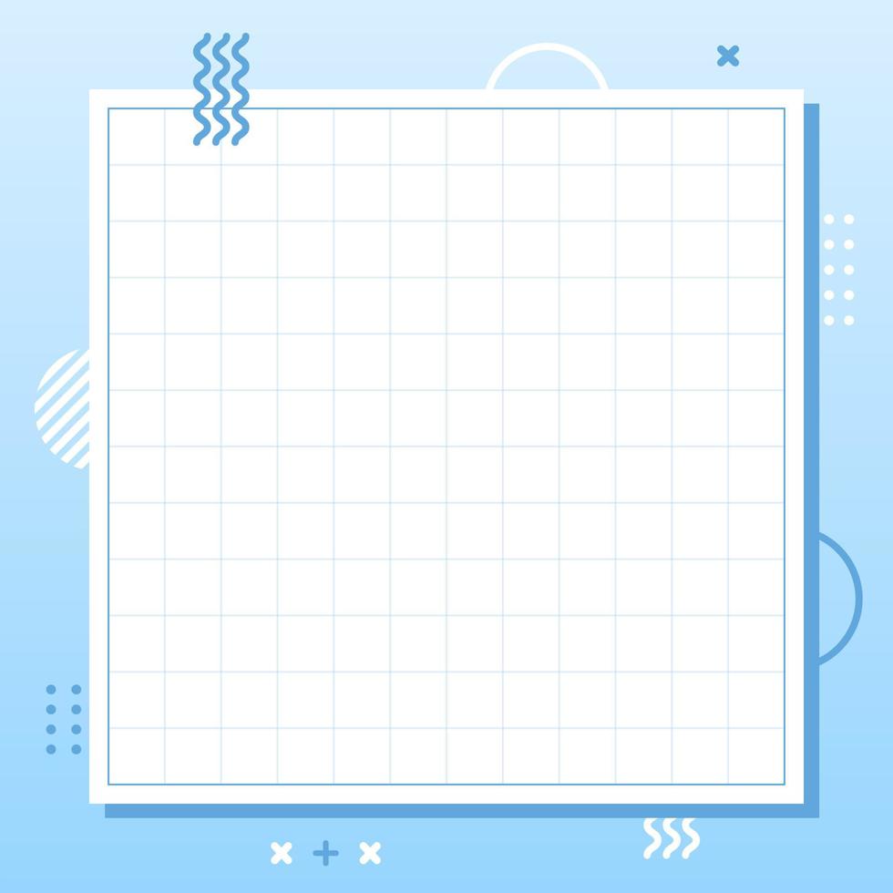 estilo de geometría de memphis azul pastel gratis en escala cuadrada fondo colorido abstracto creativo plantilla simple para publicidad con espacio de copia para texto ilustración de diseño gráfico lindo moderno de moda vector