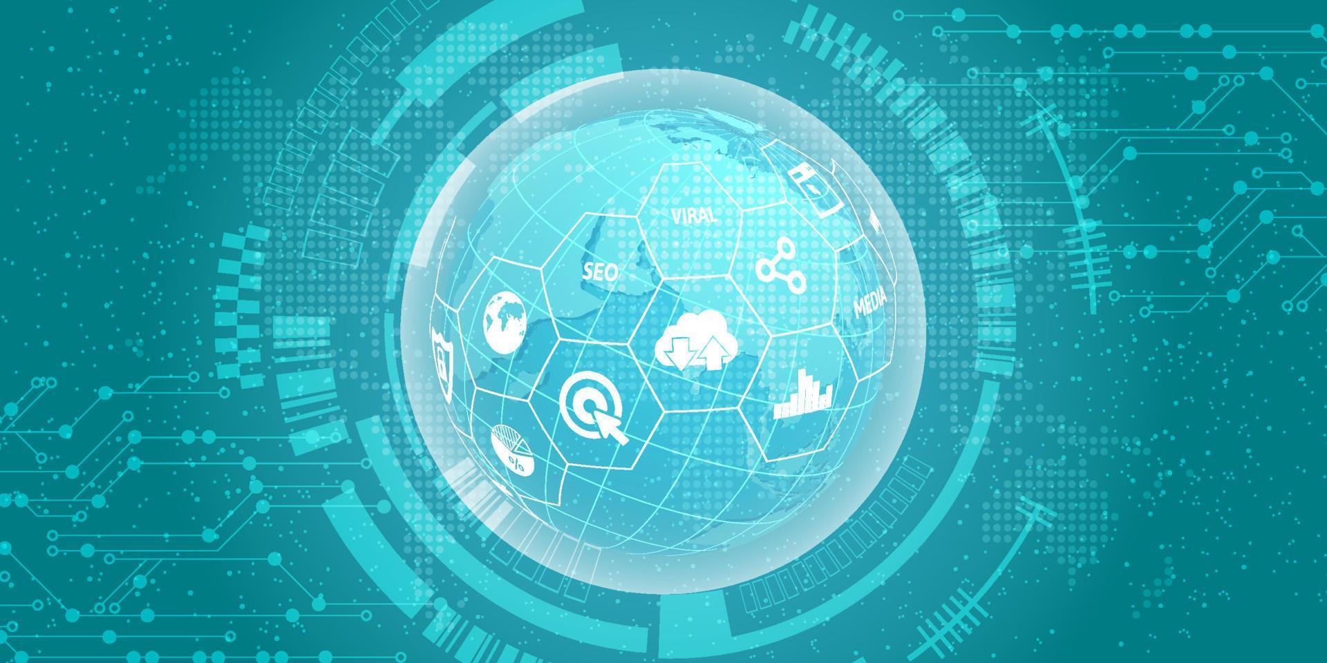 Digital Marketing Abstract technology background vector