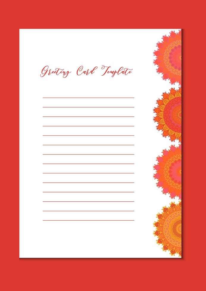 Mandala vintage template card vector
