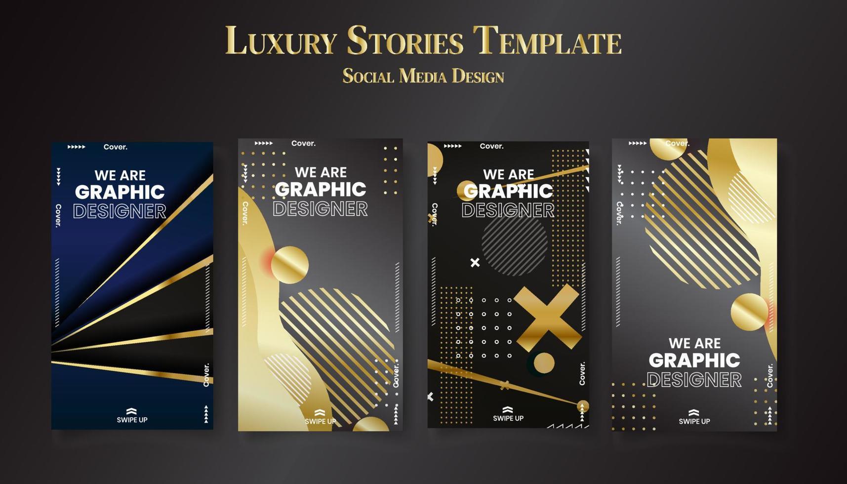 Luxury editable template for social networks stories, vector illustration. Design backgrounds for social media.