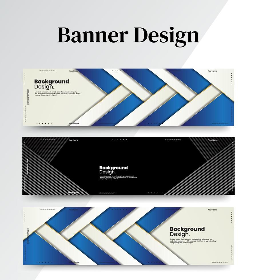 conjunto de plantillas web de diseño de banner abstracto, banner web de encabezado horizontal. Fondo de encabezado de portada abstracta moderna para diseño de sitios web, banner publicitario de portada de redes sociales, folleto, tarjeta de invitación vector