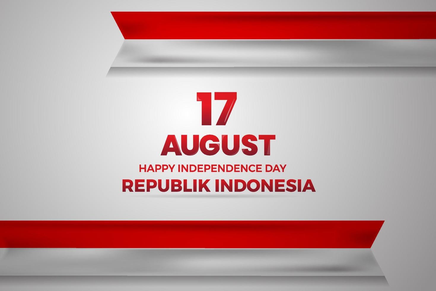 17 August. Indonesia Happy Independence Day. Perfect For greeting card, banner, and texture vector