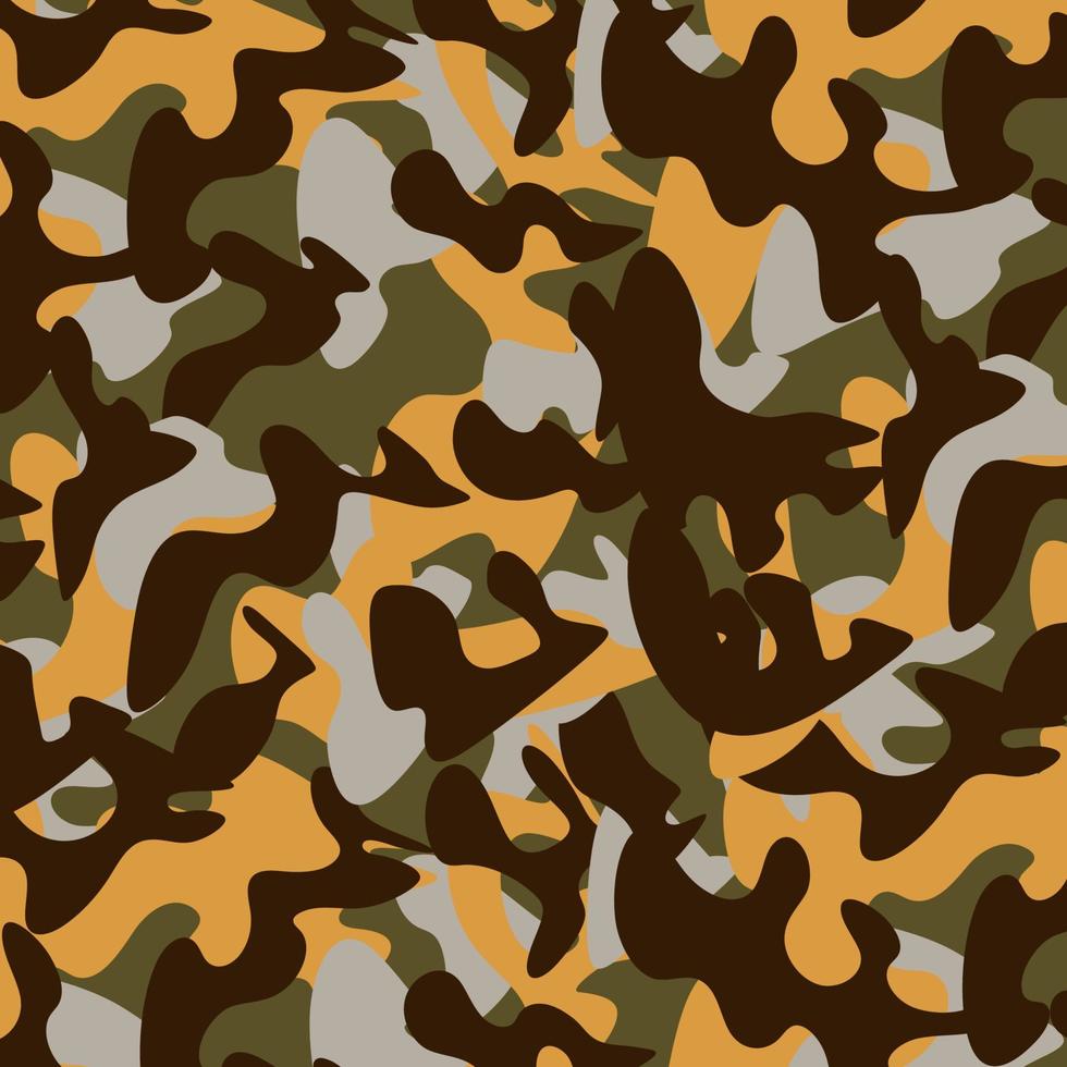 textura de camuflaje militar de patrones sin fisuras. ornamento de enmascaramiento de caza y ejército abstracto. vector