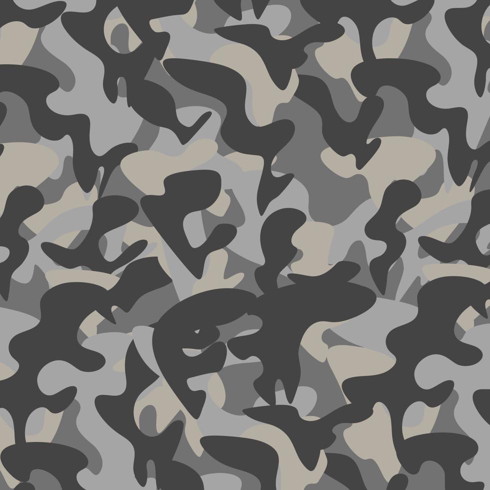 textura de camuflaje militar de patrones sin fisuras. ornamento de enmascaramiento de caza y ejército abstracto. vector