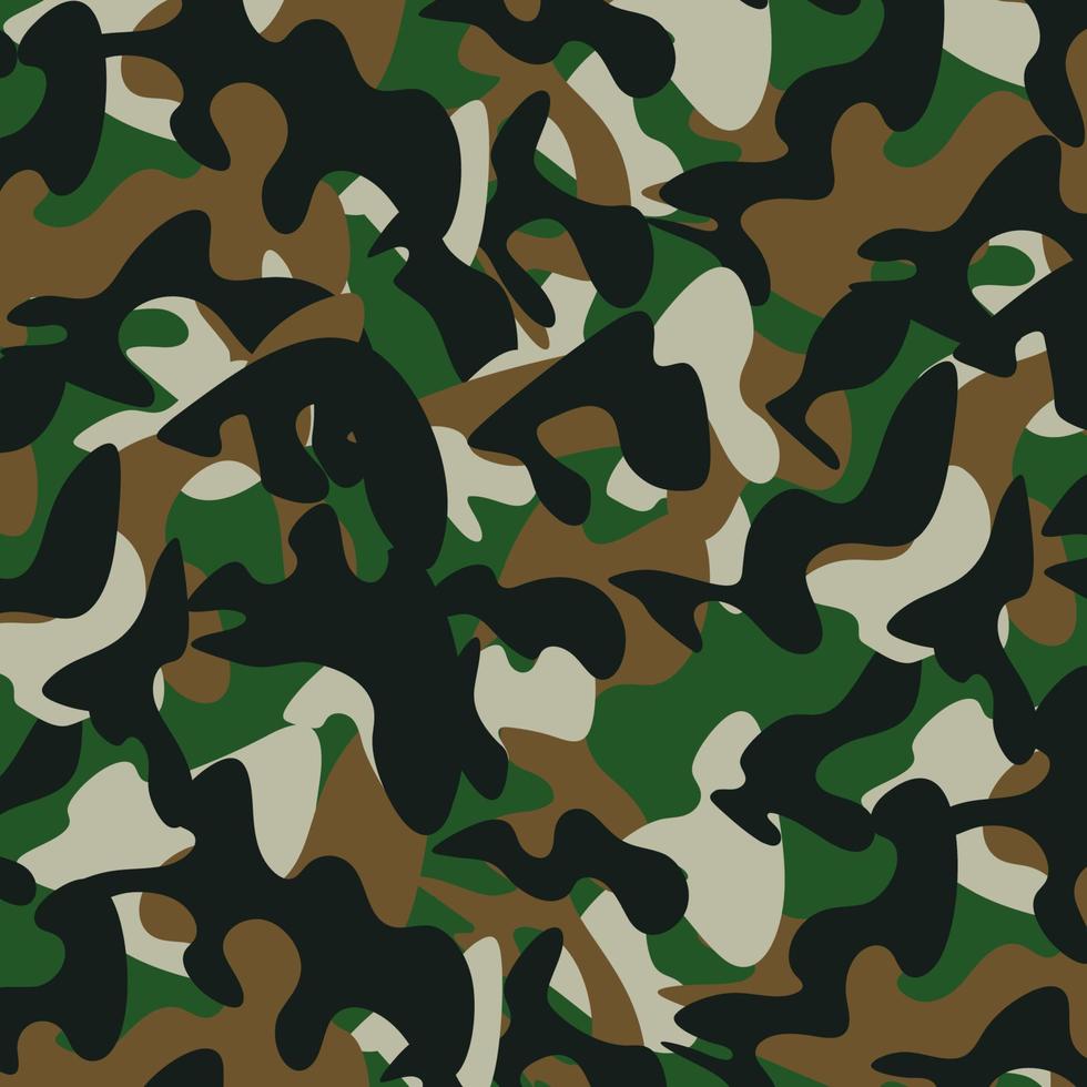 textura de camuflaje militar de patrones sin fisuras. ornamento de enmascaramiento de caza y ejército abstracto. vector