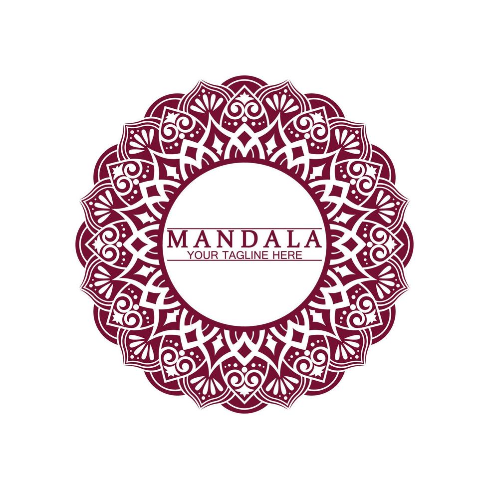 Circle pattern petal Flower Mandala Vector logo template illustration. Colorful template for spiritual retreat or yoga studio,Ornamental business cards,vintage luxury, ornamental decoration