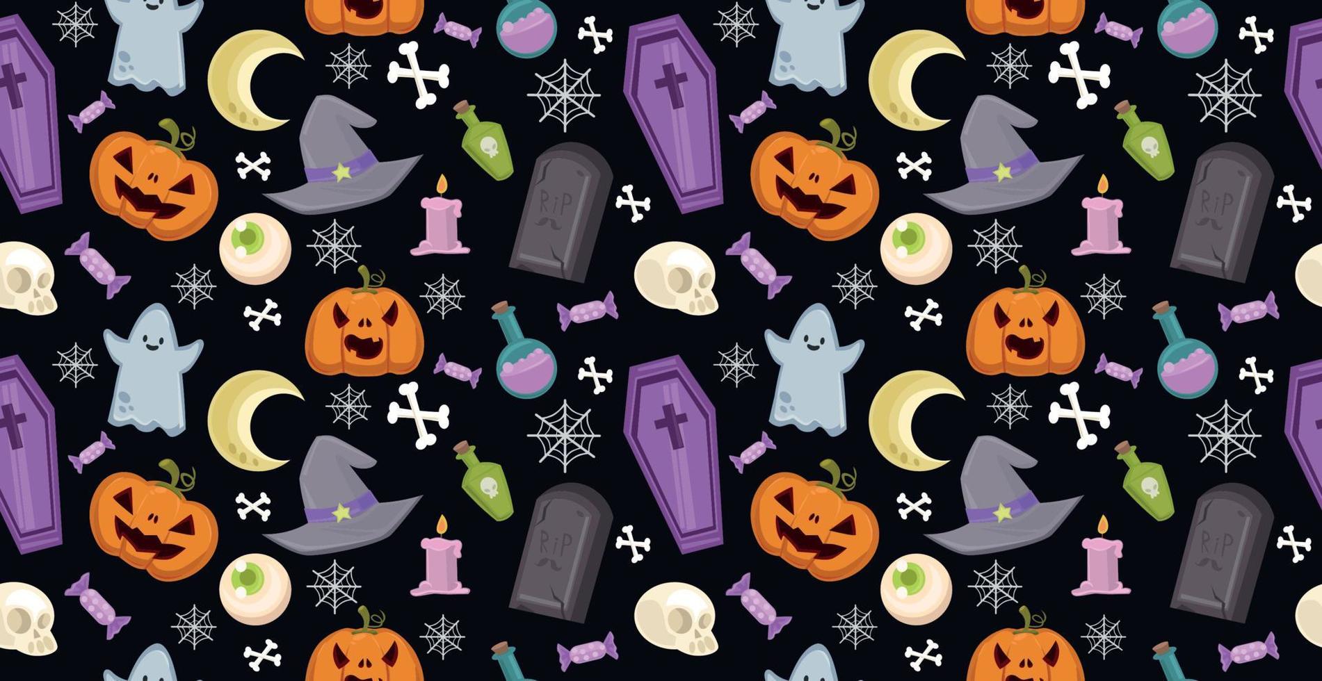 Colorful pattern background for the holiday halloween - Vector