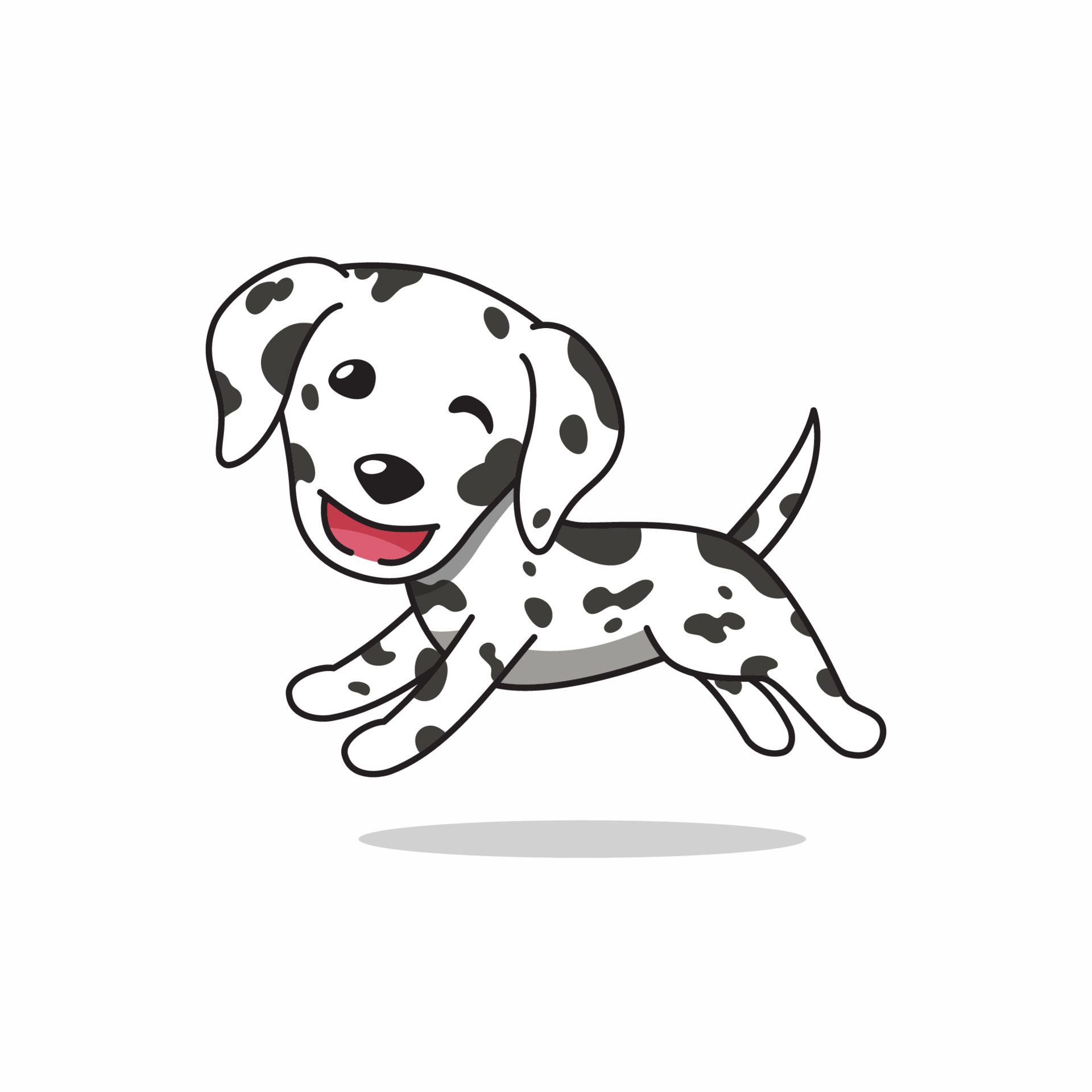 How To Draw A Cartoon Dalmatian Puppy 