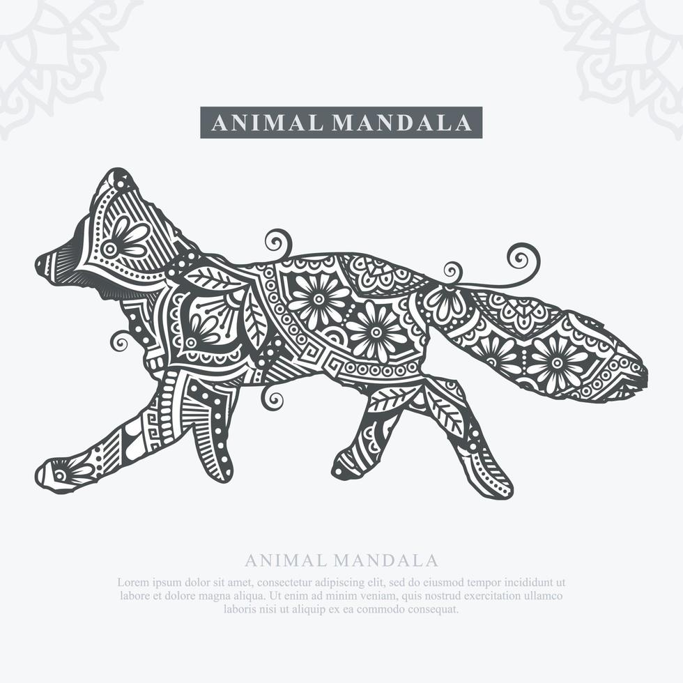 vector animal mandala stock ilustraciones