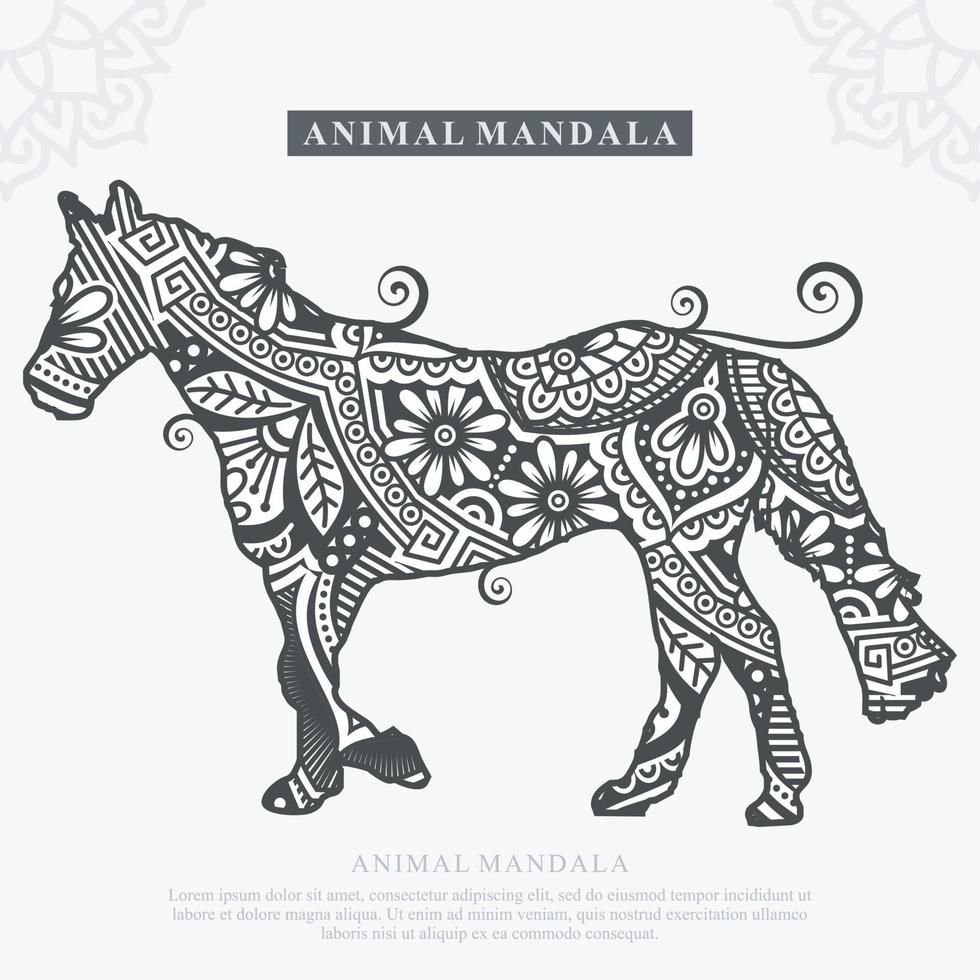 Animal Mandala Vector. Vintage Decorative. Vector illustration.