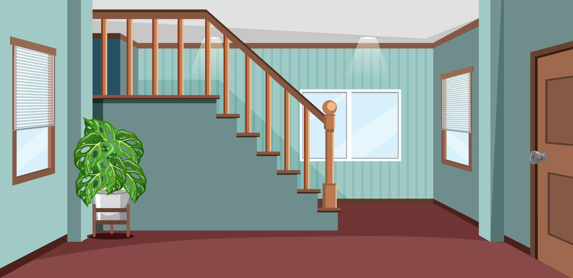 diseño de interiores de habitación vacía vector