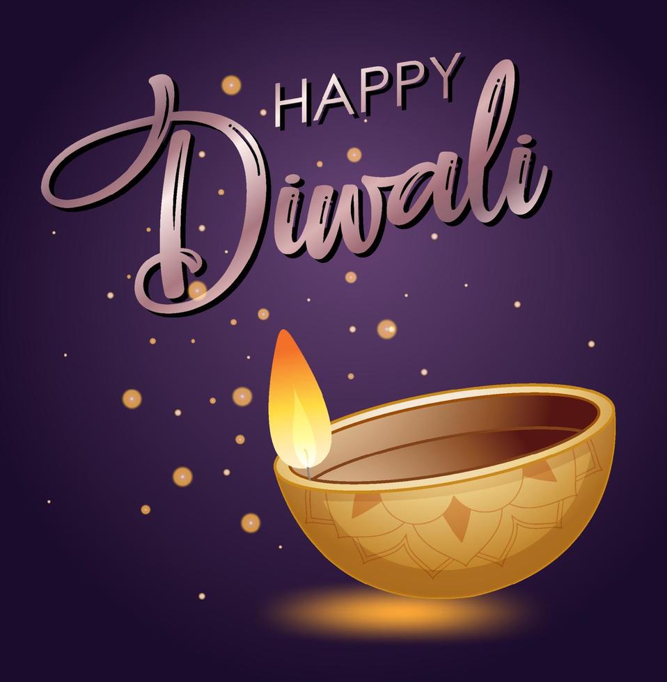 Happy Diwali poster design vector