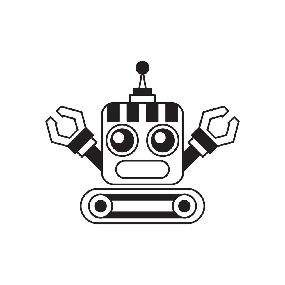 Robots outline vector icon. Thin line black robots icon, flat vector simple element illustration from editable artificial intelligence concept isolated on white background