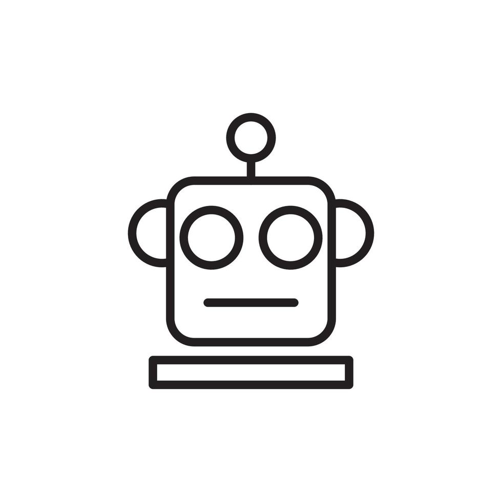Robots outline vector icon. Thin line black robots icon, flat vector simple element illustration from editable artificial intelligence concept isolated on white background