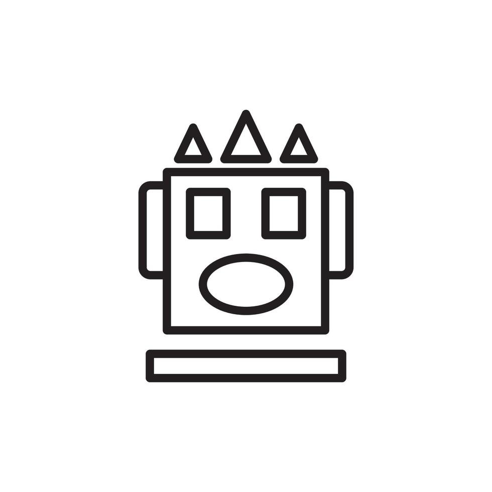 Robots outline vector icon. Thin line black robots icon, flat vector simple element illustration from editable artificial intelligence concept isolated on white background