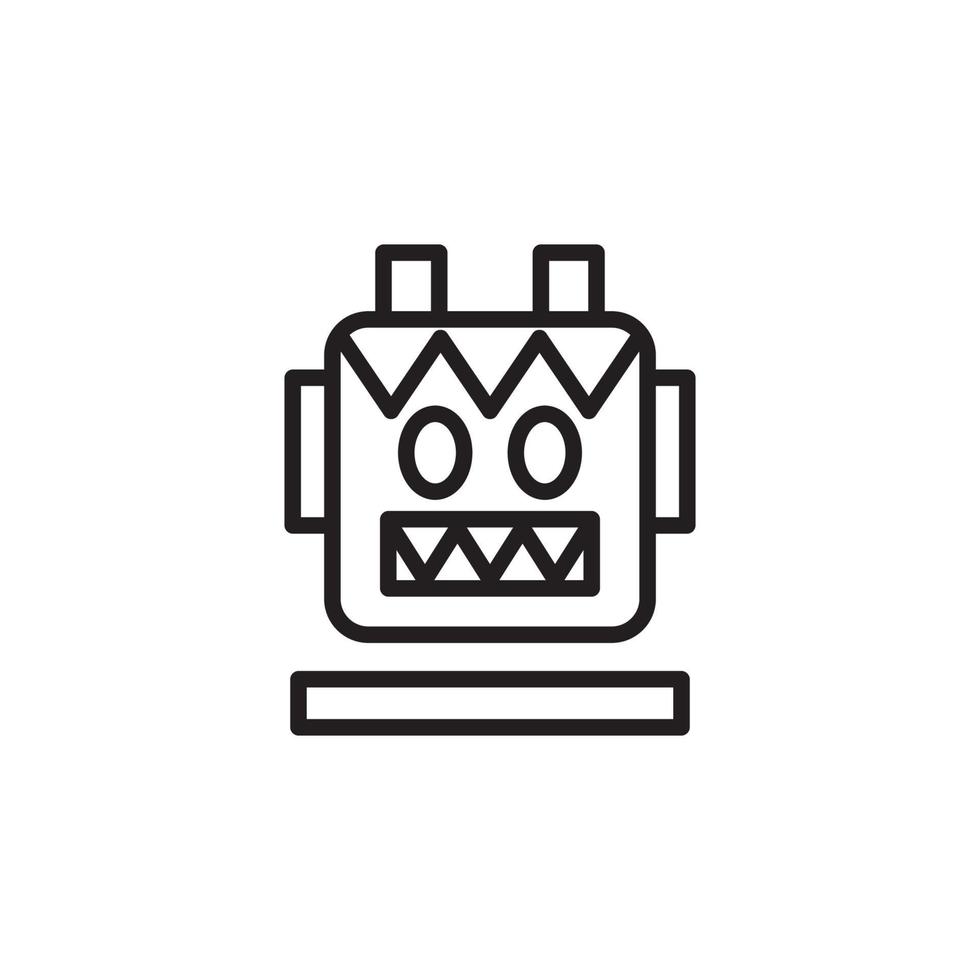 Robots outline vector icon. Thin line black robots icon, flat vector simple element illustration from editable artificial intelligence concept isolated on white background