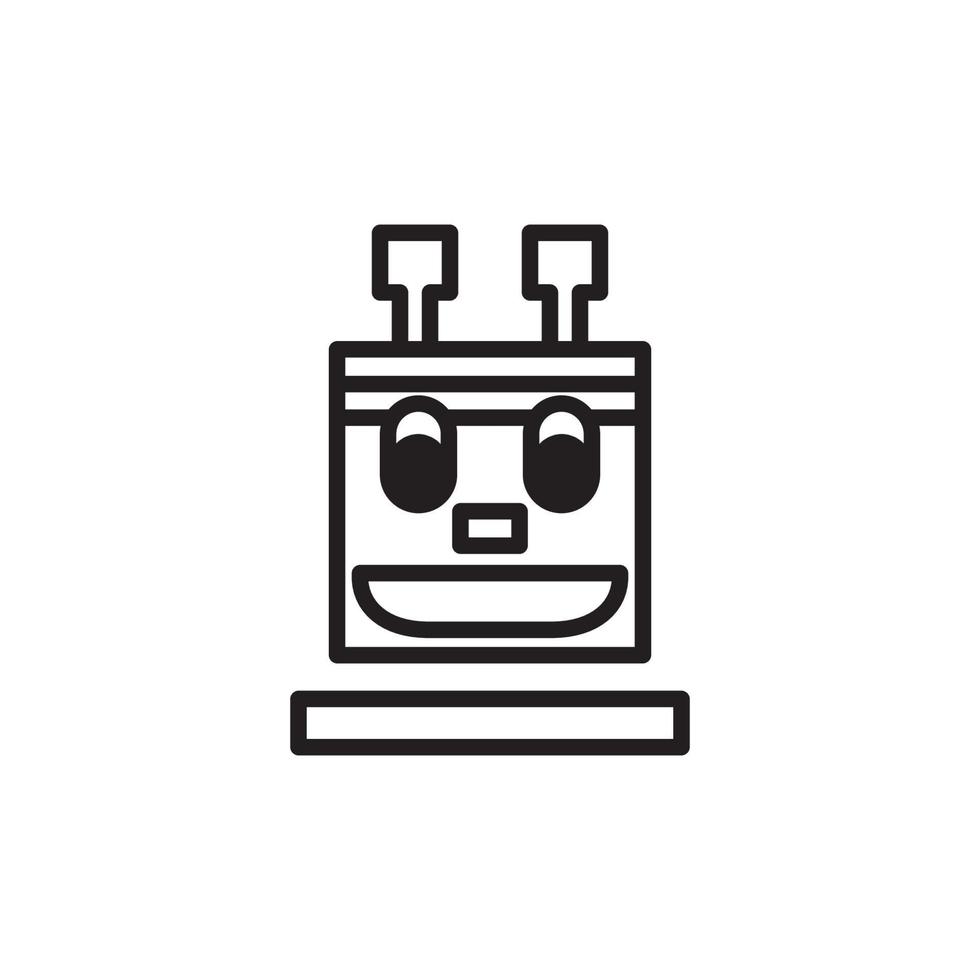 Robots outline vector icon. Thin line black robots icon, flat vector simple element illustration from editable artificial intelligence concept isolated on white background
