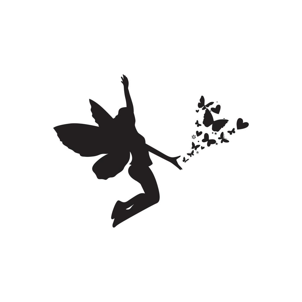 fairy icon logo vector illustration art