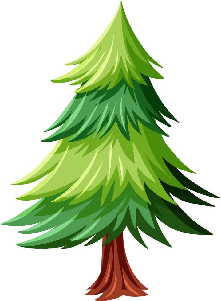 árbol de navidad aislado sobre un fondo blanco vector