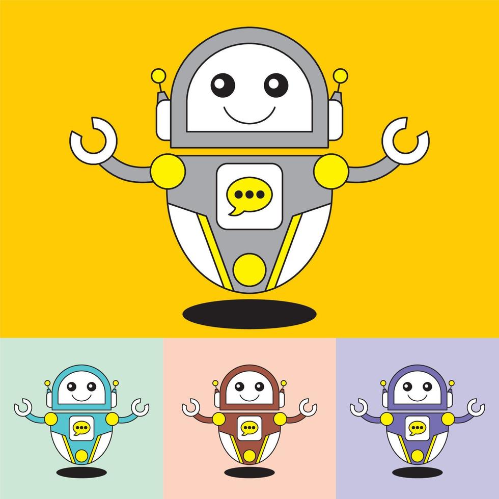 vector de logotipo de robot - bot de chat - tecnología del futuro - inteligencia artificial - lo mejor para la mascota de su negocio