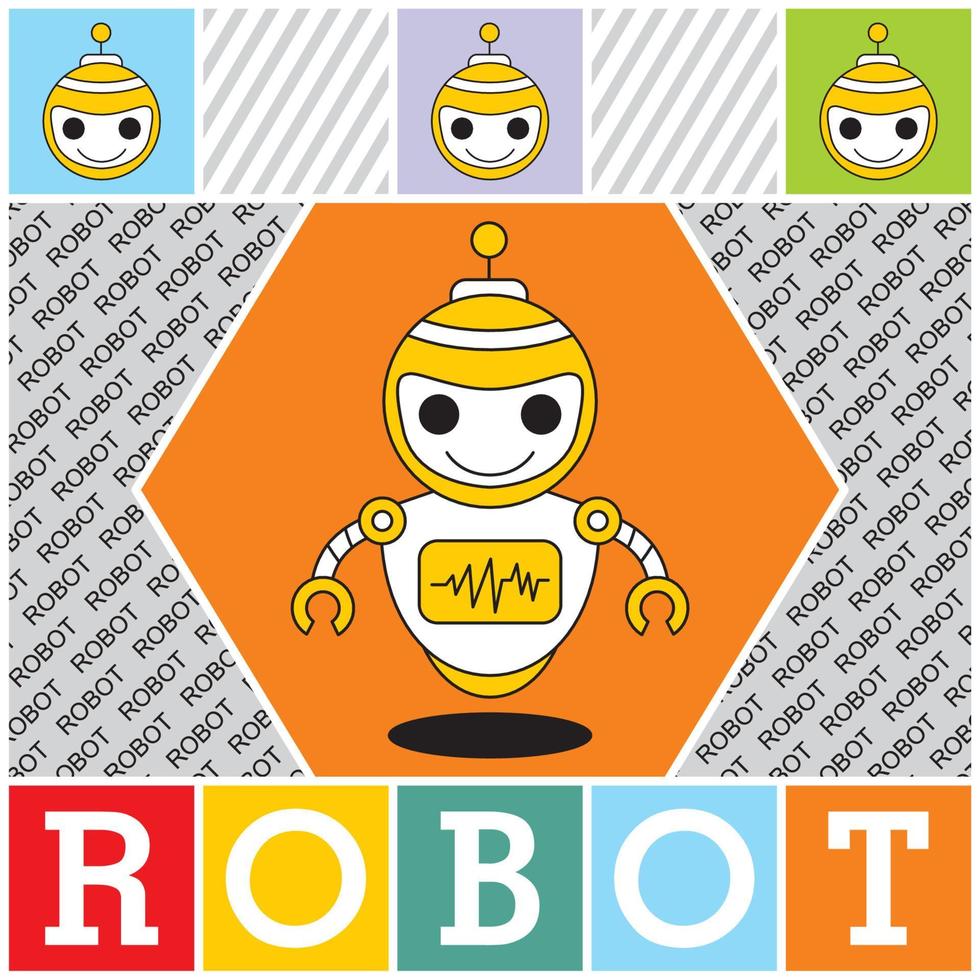 Ilustración de vector de logotipo de printrobot - tecnología del futuro - inteligencia artificial - lo mejor para la mascota de su negocio