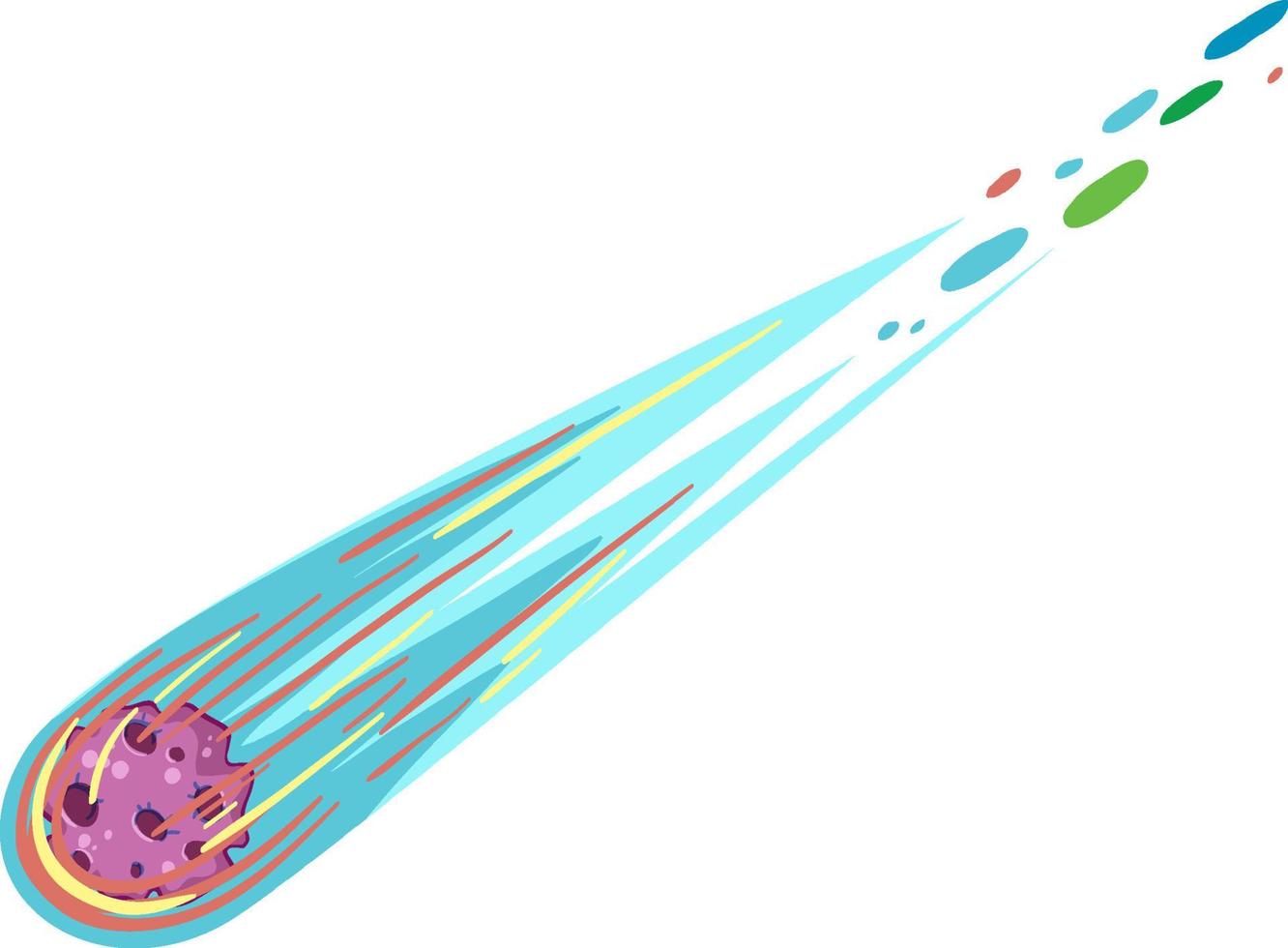 cometa de fantasía aislado sobre fondo blanco vector