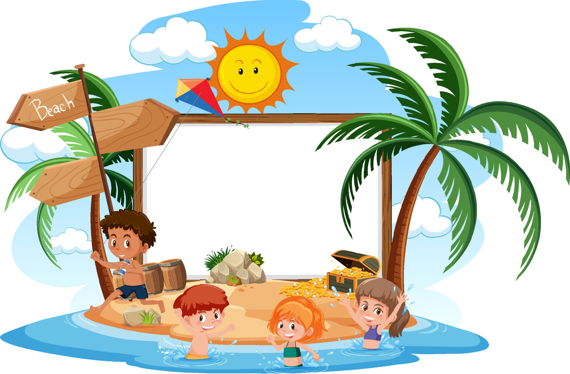 Kids Summer Vacation Clip Art