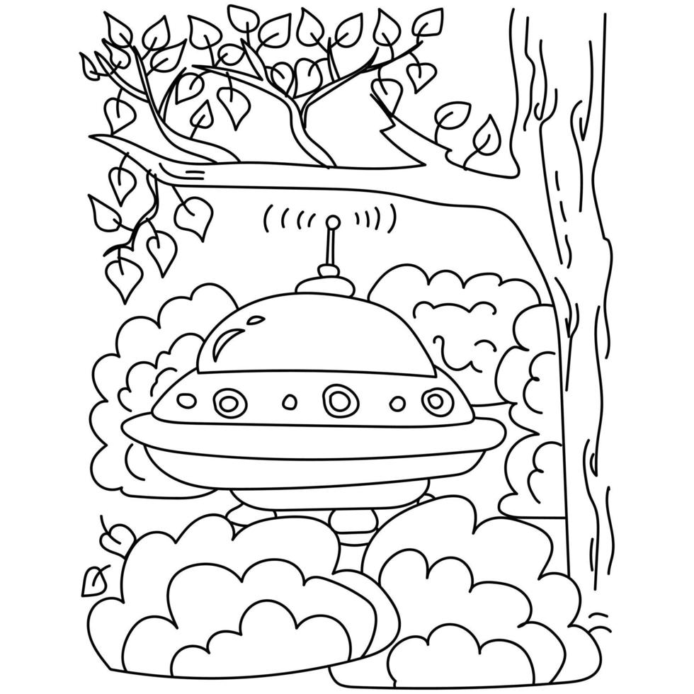 Flying Saucer Coloring Pages