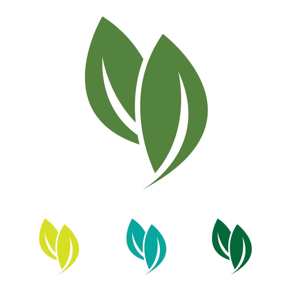 diseño de ilustración de conjunto de logotipo de hoja vector
