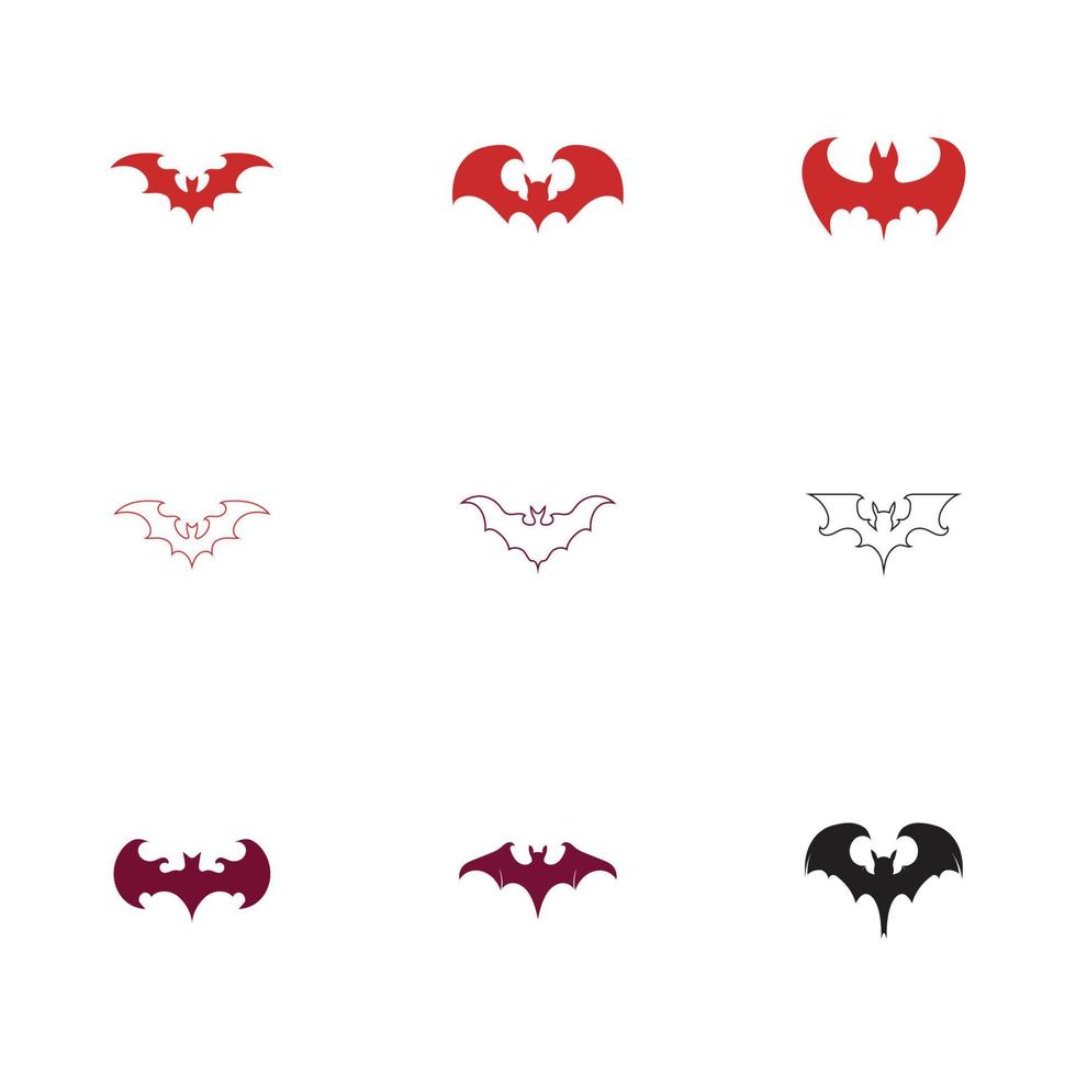 bat vector icon logo template