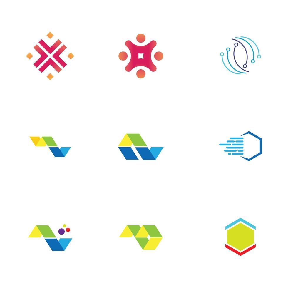 Diseño de concepto de logotipo moderno para tecnologías de finanzas digitales y fintech. vector