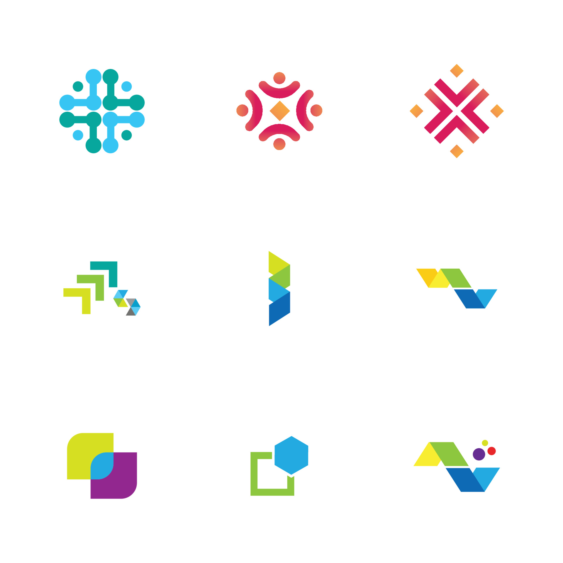 Modern logo concept design for fintech and digital finance technologies ...