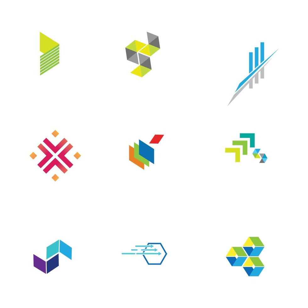 Diseño de concepto de logotipo moderno para tecnologías de finanzas digitales y fintech. vector