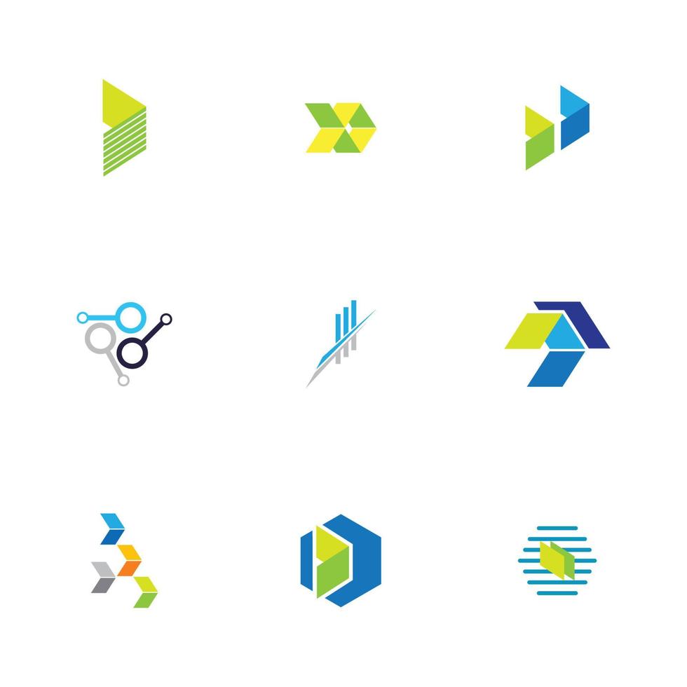 Diseño de concepto de logotipo moderno para tecnologías de finanzas digitales y fintech. vector