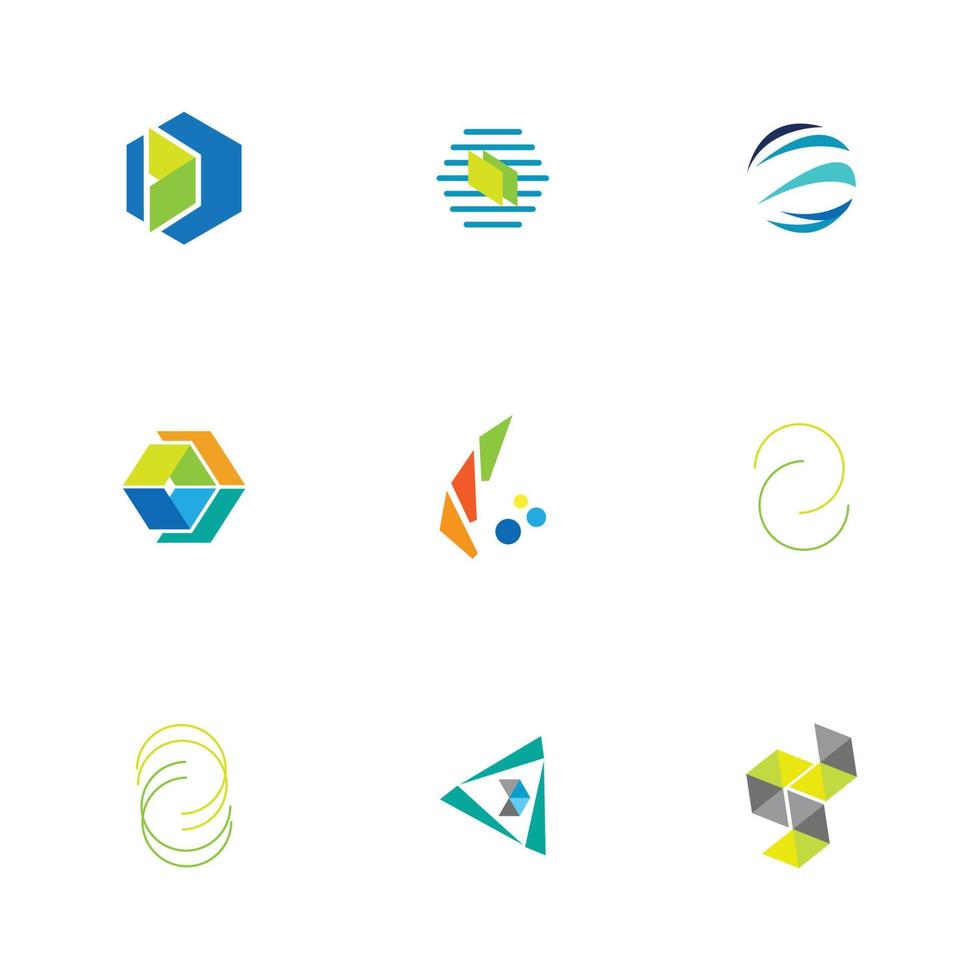 Modern logo concept design for fintech and digital finance technologies vector