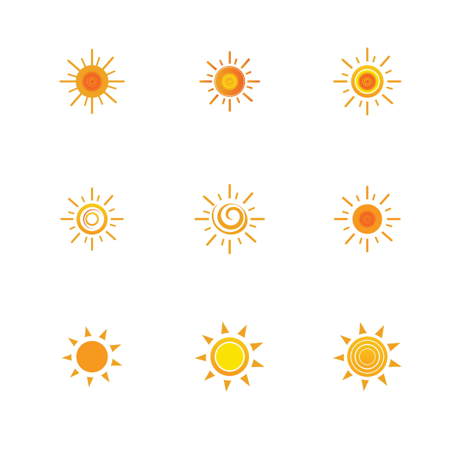 sun logo vector 3570533 Vector Art at Vecteezy